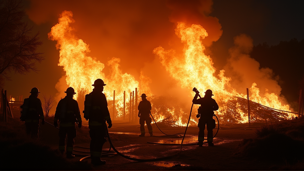 Massive Blaze Consumes Timber Depot in Telangana's Rangareddy