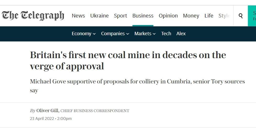 Britain will de-mothball a coal mine for the first time in 30 years.