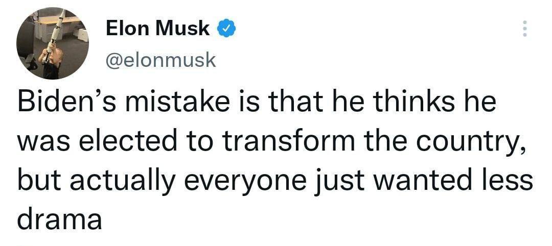 Elon Musk spoke out about Biden on Twitter: